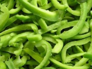 Pepper Strips Green 3/8"