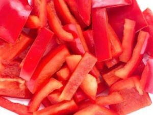 Pepper Strips Red 3/8"